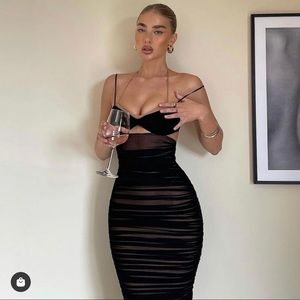 Black cutout dress house of cb